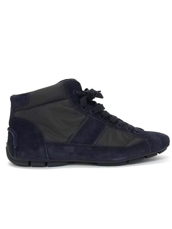 Prada Sneakers Men Prada Sports Tessuto Nylon Suede High Cut Sneakers 8 Shoes Brown
